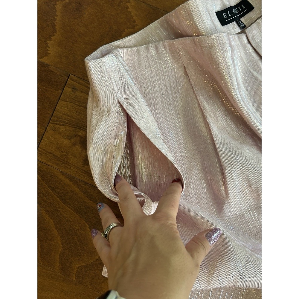 Eloquii Women's Dress Pink & Silver Pants Tapered Leg Pockets Sz Plus 22 - Picture 3 of 7